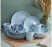 Столовый набор керамический FIORETTA SCANDY BLUE на 4 персоны (16 предметов) TDS501-ECOM