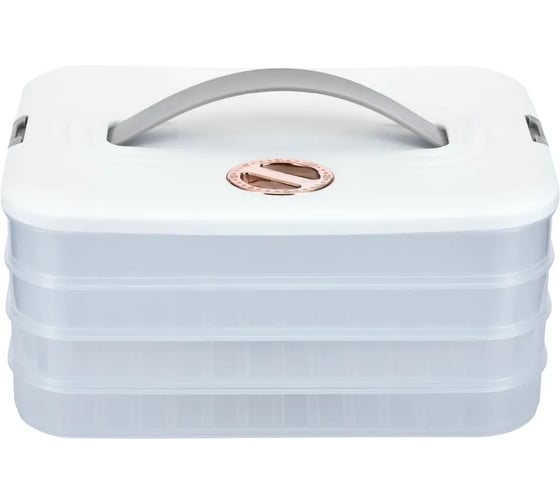 Контейнер для хранения и заморозки Regent inox 4 секции, 30.5x23x14 см 93-DE-DB-01-04