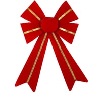 Бант B&H "Золотые полоски макси", красный BH1853