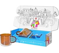 Набор 2 стакана Rise  CRYSTAL CUP 280 мл, коричневый, PR--HM-DG39, PR-RISE-HM-DG39