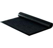 Влаговпитывающий ворсовый ребристый коврик OfficeClean 60х90 см, черный 285746