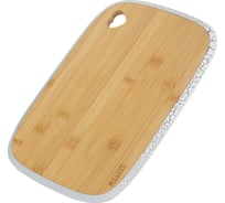 Разделочная доска Regent inox 93-BM-8-01.1 прямоугольная, окантовка белая с чёрным 35.5x25x1,2 см, Linea Bamboo 93-BM-8-01.2