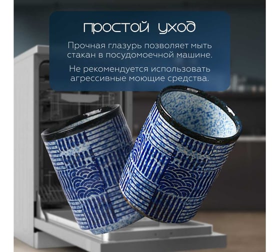 Стакан Homium Japanese Collection Top, 300 мл, синий top12