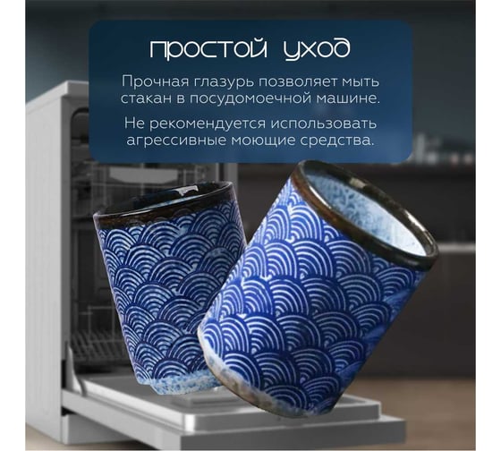 Стакан Homium Japanese Collection Top, 300 мл, синий top11