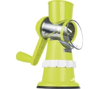 Терка-овощерезка Добрыня DO- механическая, 3 насадки, зеленый 501