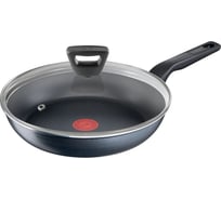 Сковорода TEFAL Force 4218926 круглая 26 см, покрытие Titanium, ручка несъемная, (с крышкой) черный 910004832 1931562