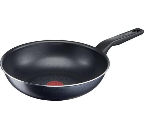 Сковорода TEFAL ВОК (WOK) Force 4218628 круглая 28 см, покрытие антипригарное, ручка несъемная (без крышки) черный 1931564 1