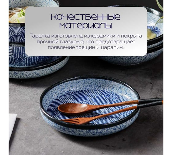 Тарелка Homium Japanese Collection, Top, D20, синий top08