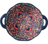 Тарелка Homium Kitchen, Multi, Маракеш, глубокая, с ручками, D24.5, темно-синий marakesh09