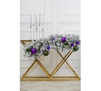 Гирлянда хвойная Crystal Trees МЕТЕЛИЦА в снегу, h100 см KPgS-10100