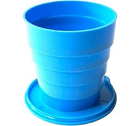 Складной стаканчик EUROHOUSE с крышкой, 130 мл, пластик 16473