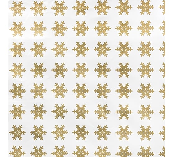 Скатерть VILINA 010-2 полиэтилен Праздник белая 110x132 см снежинки золотые 7251-SK-04PO-W-GO-010-2