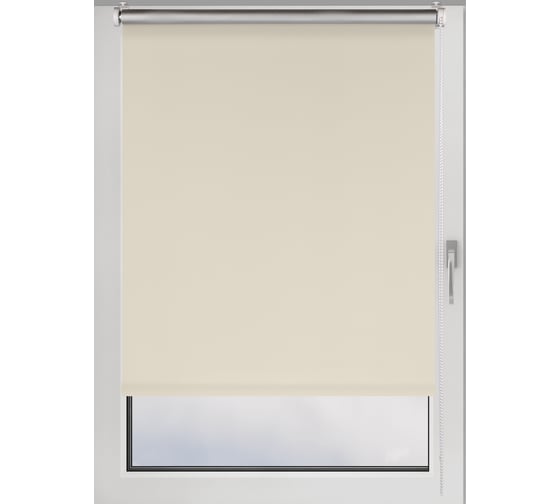 Рулонная штора PRAKTO Blackout Silver 100х160 см, светло-бежевый 7794595