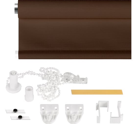 Рулонная штора PRAKTO Shantung 80х160 см, шоколад 7792669