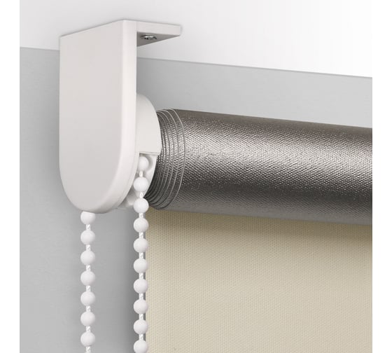 Рулонная штора PRAKTO Blackout Silver 60х160 см, светло-бежевый 7794557