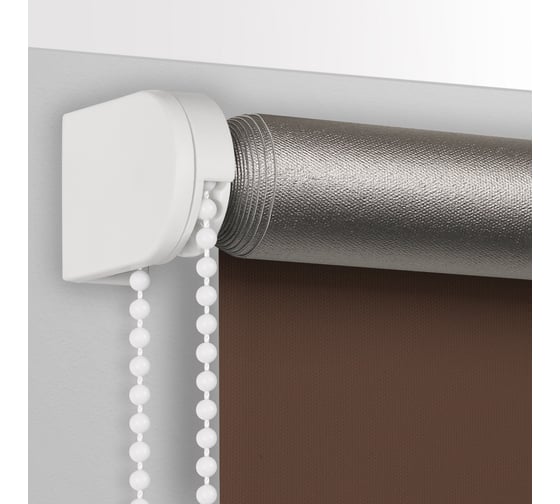 Рулонная штора PRAKTO Blackout Silver 90х160 см, шоколад 7794717