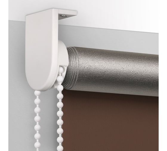 Рулонная штора PRAKTO Blackout Silver 90х160 см, шоколад 7794717