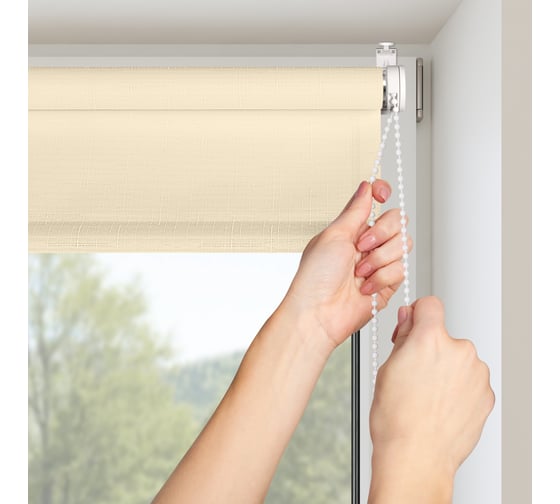 Рулонная штора PRAKTO Shantung 100х160 см, песочный 7792409