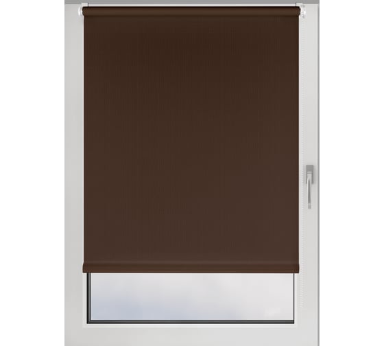 Рулонная штора PRAKTO Shantung 120х160 см, шоколад 7792706 1