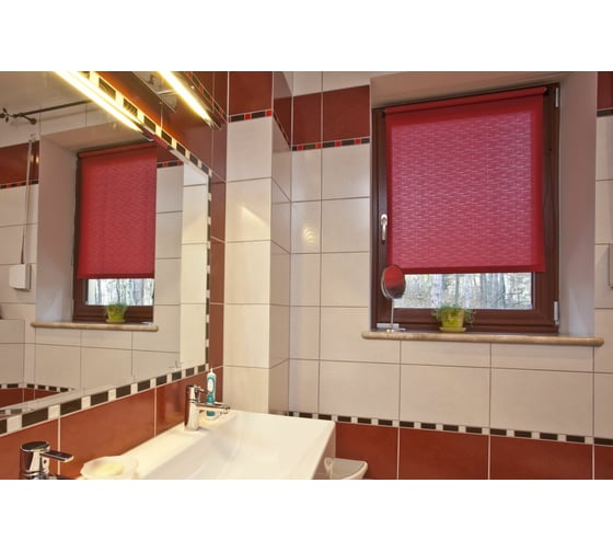 Рулонная штора PRAKTO Shantung 50х160 см, бордо 7792768