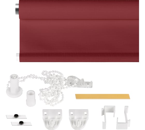 Рулонная штора PRAKTO Shantung 90х160 см, бордо 7792812
