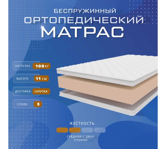 Матрас беспружинный Vitaflex 80x200 Матрас Vita-Sleep Classic Mini Sk 80x200