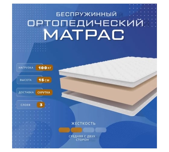 Матрас беспружинный Vitaflex 190x190 Матрас Vita-Sleep Classic Sk 190x190