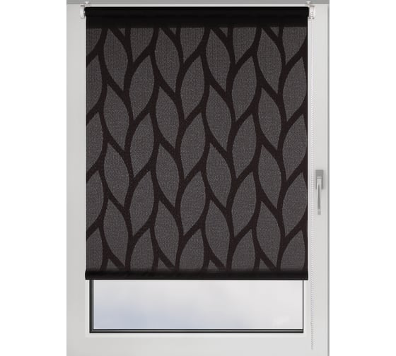 Рулонная штора PRAKTO Bella 90х160 см, черный 6530710 1