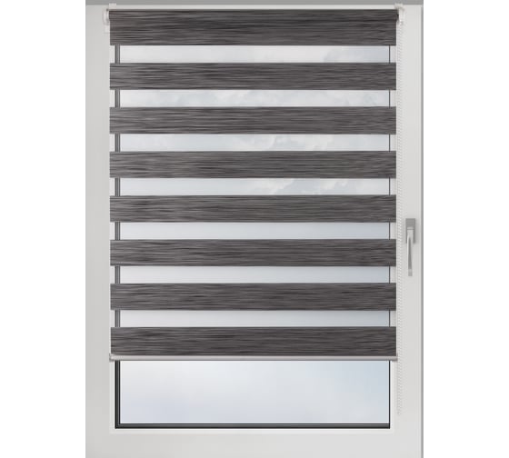 Рулонная штора PRAKTO Day&Night 80х160 см, графит 7795837 1