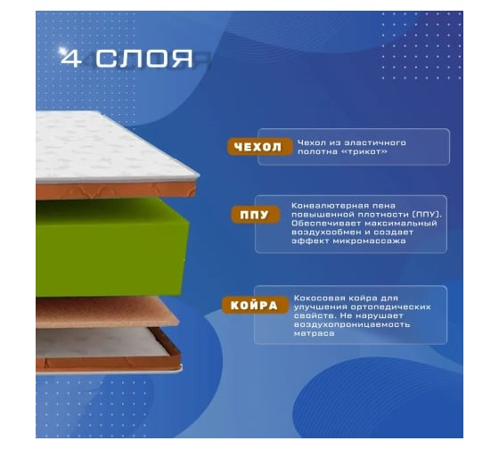 Матрас VitaFlex Vita-Sleep Comfort Beige 19Sk 75x195 BP-00330902