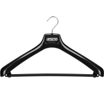 Пластмассовая вешалка-плечики со съемной перекладиной Attache черная, размер 50-52 49913