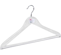 Деревянная вешалка-плечики с перекладиной Attache белая, размер 48-50, 3 шт 808708