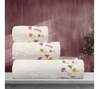 Набор полотенец Arya Home Arya 30x50/50x90/70x140 3 шт., Flores Экрю 8680943249319