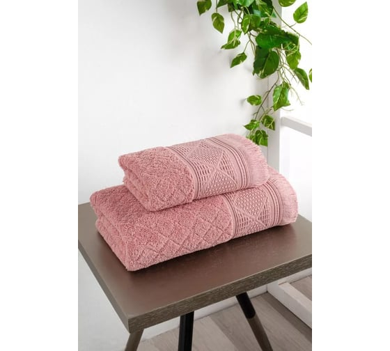 Полотенце Arya Home Arya 70x140 Nomade Пудровый 8680943253637