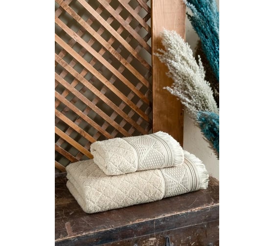 Полотенце Arya Home Arya 70x140 Nomade Cветло-Бежевый 8680943253576