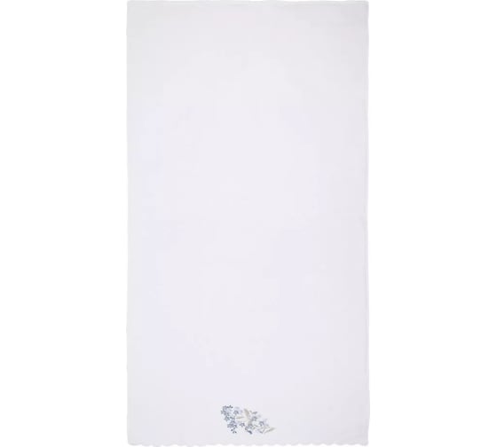 Полотенце Arya Home Arya 70x140, с вышивкой, Myosotis Белый 8680943252920