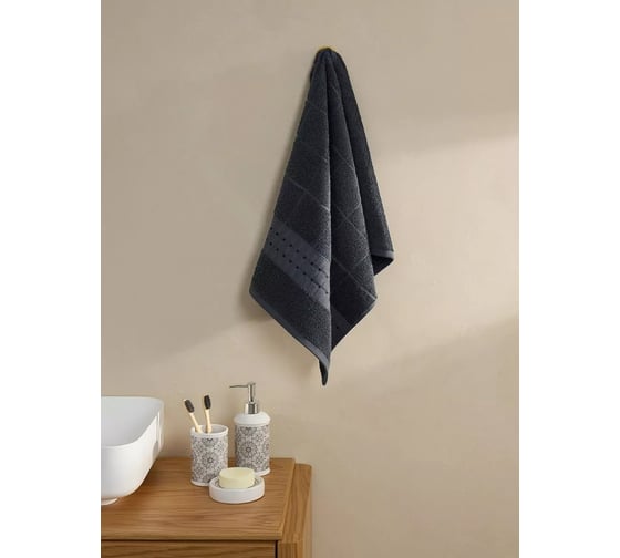 Полотенце Arya Home Arya жаккардовое, 50x90, Alexandra Антрацит 8680943235015 1