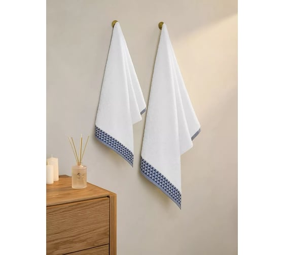 Полотенце Arya Home Arya жаккардовое, 70x140, Sean Белый 8680943211378