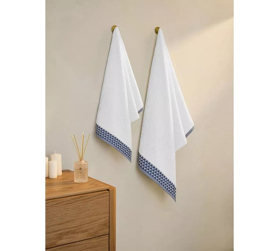 Полотенце Arya Home Arya жаккардовое, 50x90, Sean Белый 8680943211347