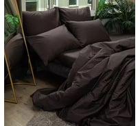 Комплект постельного белья SELENA 1,5 сп страйп-сатин ШОКОЛАД 4670164816784