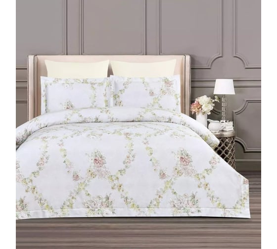 Постельное белье Arya Home Arya Diamond Сатин, 1.5 спальное, 160x220, Dreamland Кремовый 8680943246509