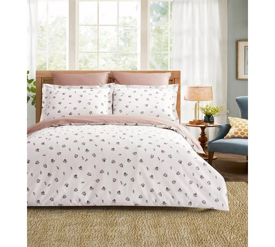 Постельное белье Arya Home Arya Alamode Сатин, 1.5 спальное, 160x220, Scarlet Сухая роза 8680943243805 1
