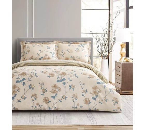 Постельное белье Arya Home Arya Simple Living, 1.5 спальное, 160x220, Japonica Бежевый 8680943243430