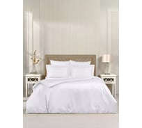 Постельное белье Arya Home Arya Vip из однотонного сатина, 1.5 спальное, 160x220, Белый 8680943244307