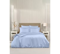 Постельное белье Arya Home Arya Vip из однотонного сатина, 2 спальное, 200x220, Светло-синий 8680943231017