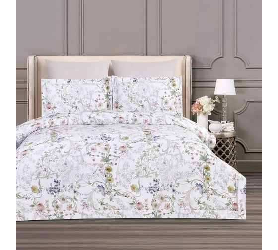 Постельное белье Arya Home Arya Diamond Сатин, 2 спальное, 200x220, Fine Зеленый 8680943246561