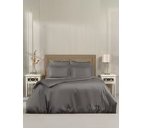 Постельное белье Arya Home Arya Vip из однотонного сатина, семейное, 160x220, Серый 8680943231055