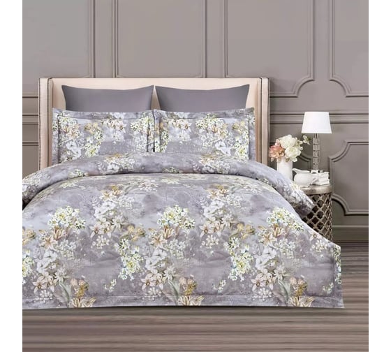 Постельное белье Arya Home Arya Diamond Сатин, 2 спальное, 200x220, Mystery Пыльный-фиолетовый 8680943246592 1