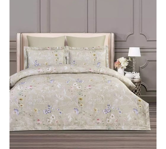 Постельное белье Arya Home Arya Diamond Сатин, 2 спальное, 200x220, Sage Зеленый-шалфей 8680943246585