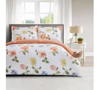 Постельное белье Arya Home Arya Simple Living, 2 спальное, 200x220, Vivid Коралловый, белый 8680943243577